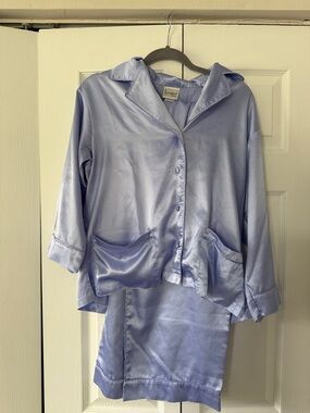 Lavender Satin Pajama Set - femme luxe